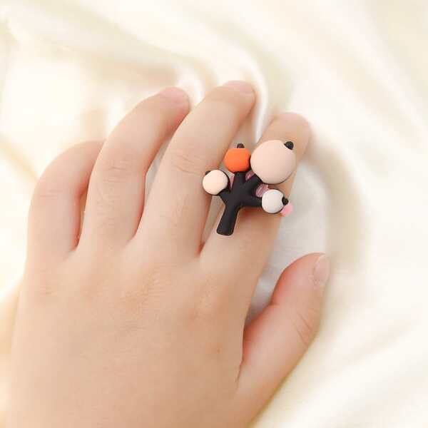 

Toddler Girls Minimalist Cuff Ring, Multicolor