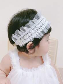 嬰兒人造珍珠裝飾髮箍 - 白色 - 查看 1