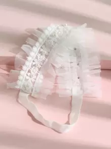 嬰兒人造珍珠裝飾髮箍 - 白色 - 查看 2