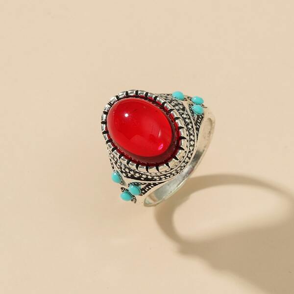 

Gemstone Decor Ring, Multicolor