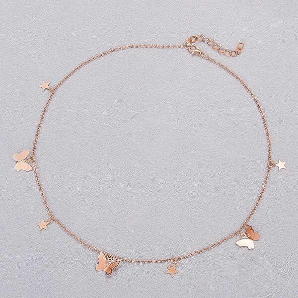 

Girls Star Pendant Necklace, Rose gold