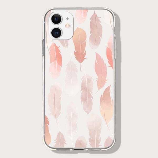 

Ombre Feather Phone Case, Pink