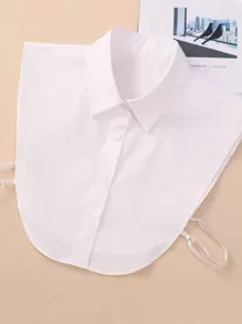 兒童素色假領子 - 白色 - 查看 1