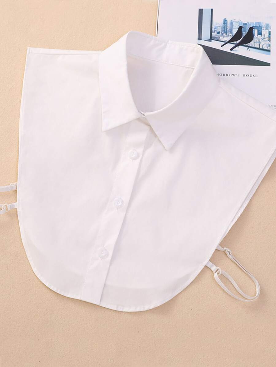 兒童素色假領子 - 白色 - 查看 1