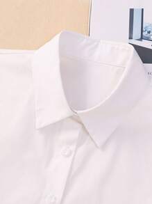 兒童素色假領子 - 白色 - 查看 4