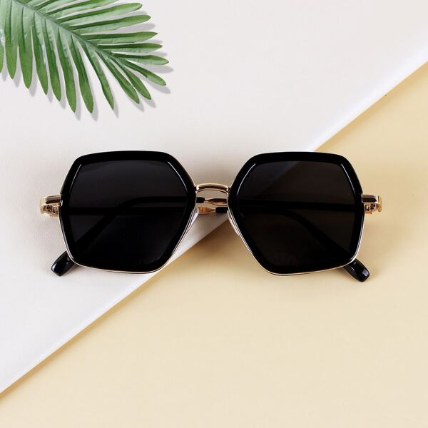 

Toddler Kids Geometric Frame Sunglasses, Black