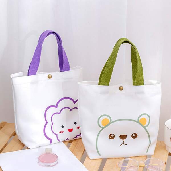 

1pc Cartoon Graphic Random Lunch Box Bag, Multicolor