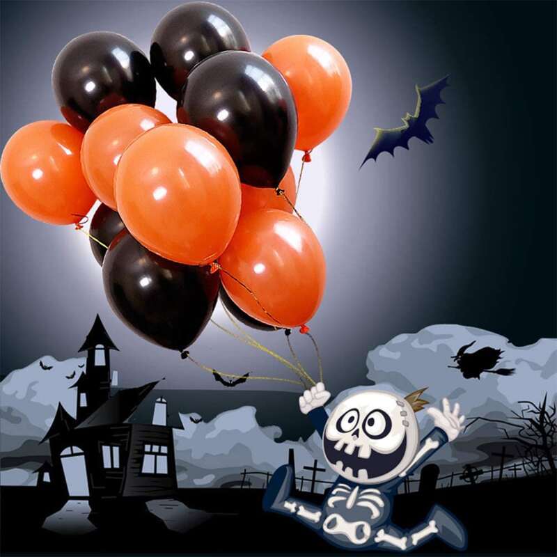 

20pcs Halloween Decorative Balloon, Multicolor