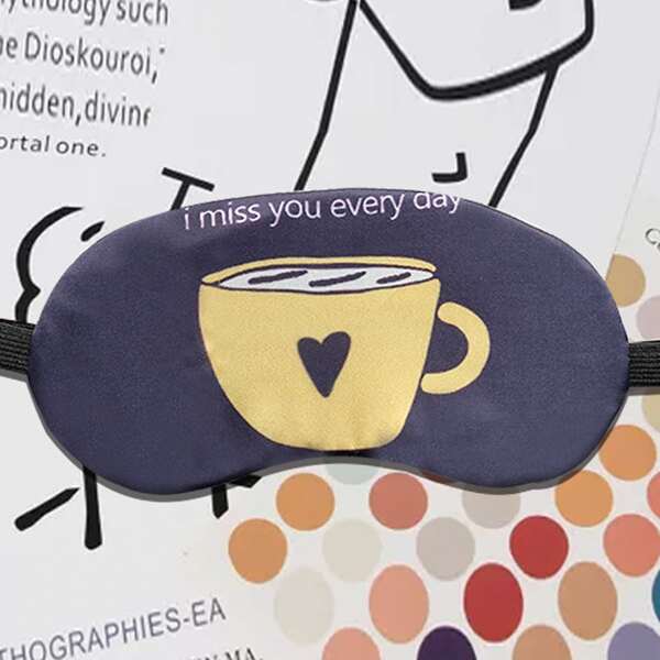 

Coffee Print Eye Cover, Multicolor