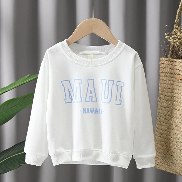 

Toddler Girls Letter Graphic Sweatshirt, White