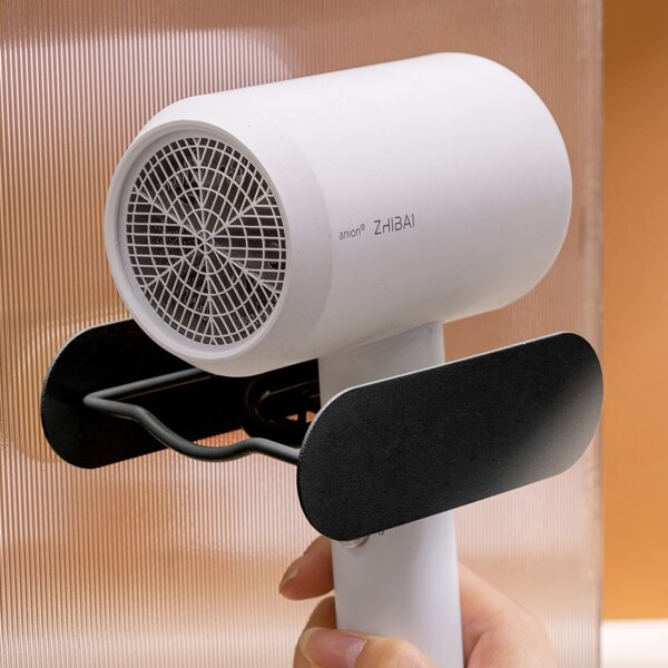 

1pc Plain Hair Dryer Holder, Black