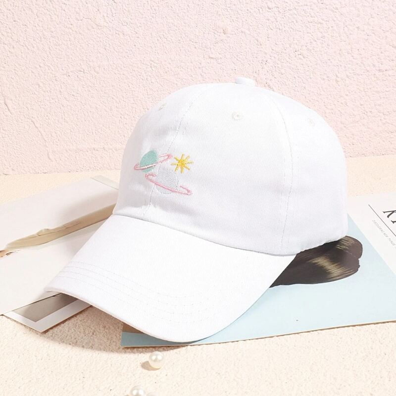 

Guys Planet Embroidery Baseball Cap, White