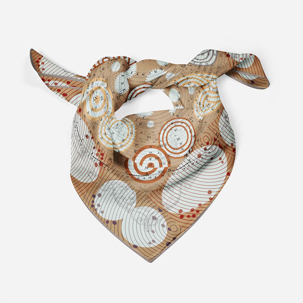 

1pc Graphic Scarf, Khaki