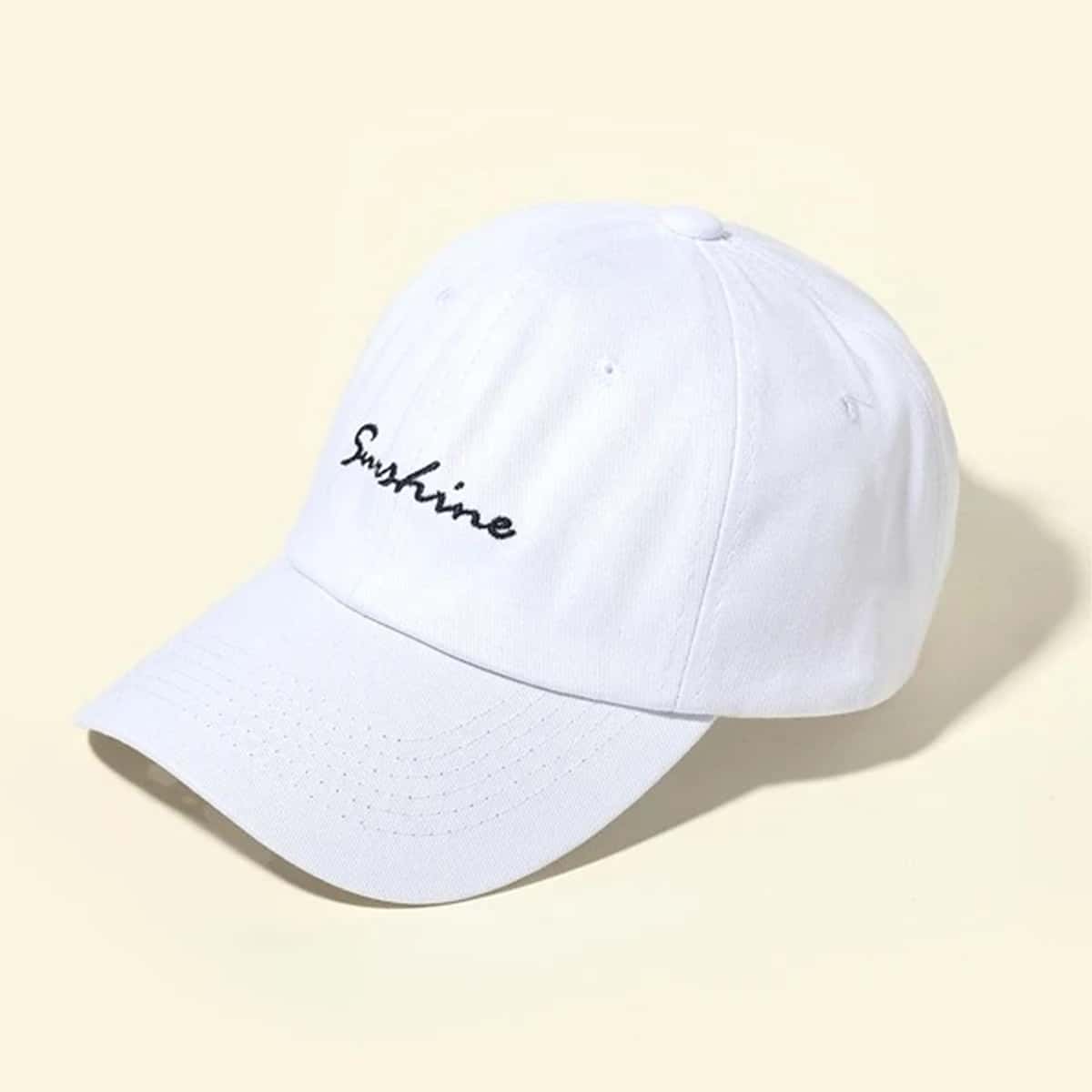 

Guys Letter Graphic Embroidery Baseball Cap, White