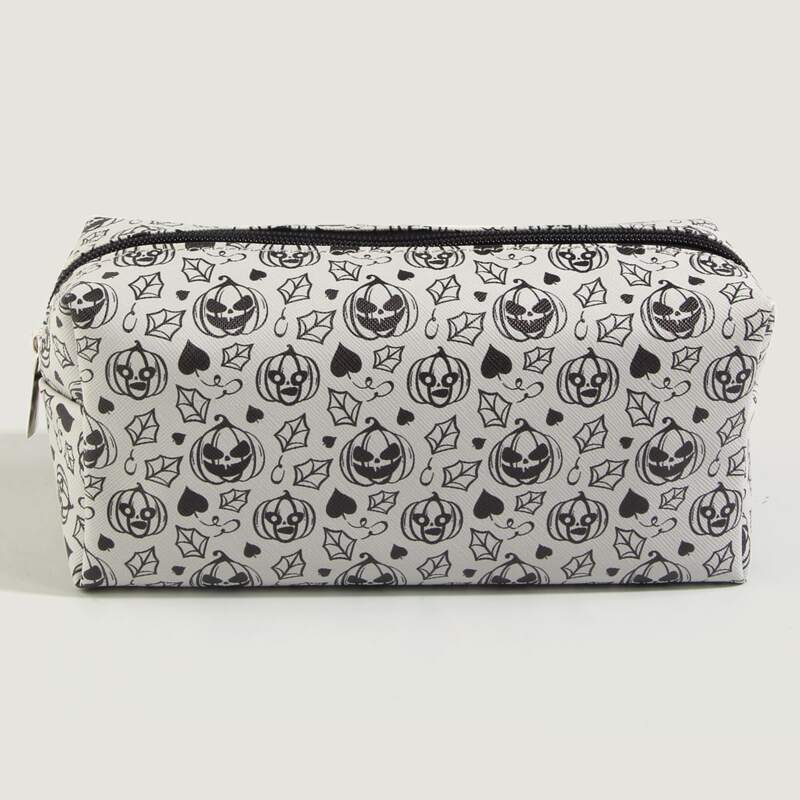 

Halloween Pumpkin Pattern Square Makeup Bag, Grey