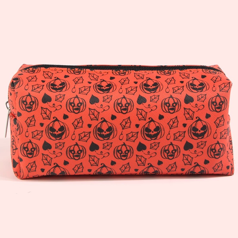 

Halloween Pumpkin Square Makeup Bag, Orange