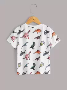 SHEIN Young Boy Dinosaur Print Tee