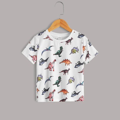 Toddler Boys Dinosaur Print Tee