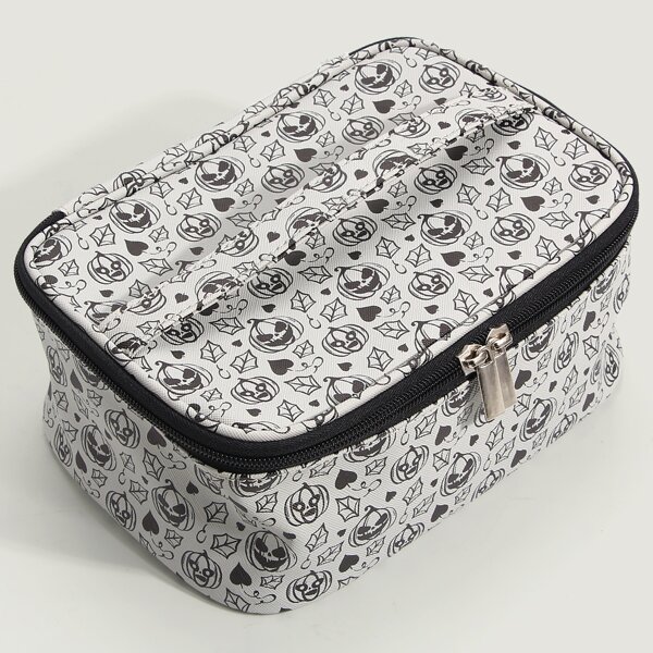 

Halloween Pumpkin Pattern Square Makeup Bag, Grey