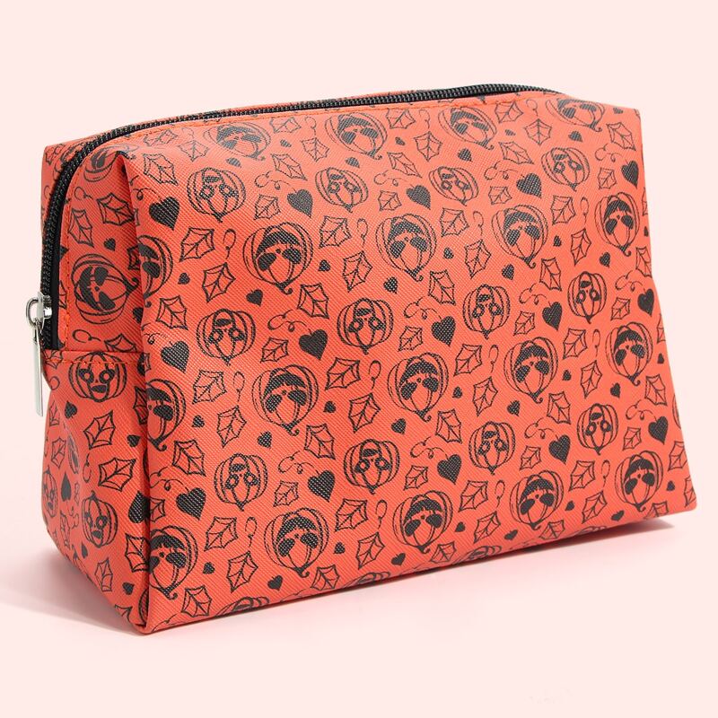

Halloween Pumpkin Pattern Square Makeup Bag, Orange