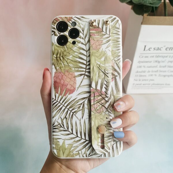

Pineapple Phone Case With Wristband Holder, Multicolor