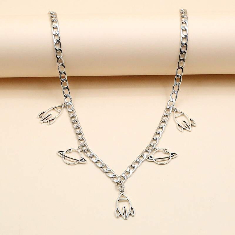 

Butterfly Charm Chain Necklace, Silver