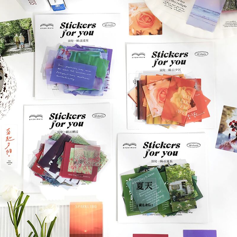 

40pcs Mixed Pattern Random Sticker, Multicolor