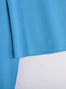 Áo len crop Xe đạp & Đồ họa Chữ cái - Màu xanh lam - Xem 5