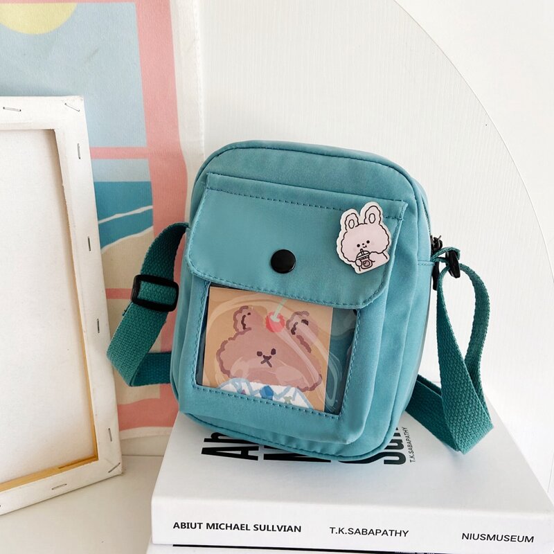 

Cartoon Graphic Crossbody Bag, Blue