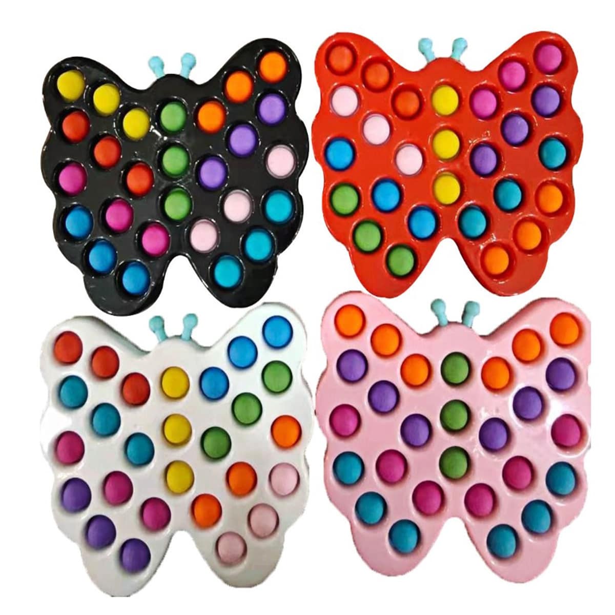

1pc Butterfly Shaped Random Push Pop Bubble, Multicolor