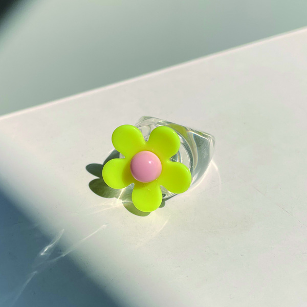 

Flower Decor Ring, Multicolor