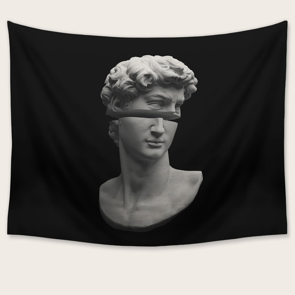 

Statue Print Tapestry, Black
