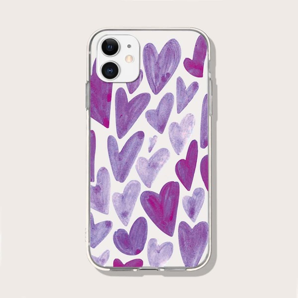 

Watercolor Heart Phone Case, Purple