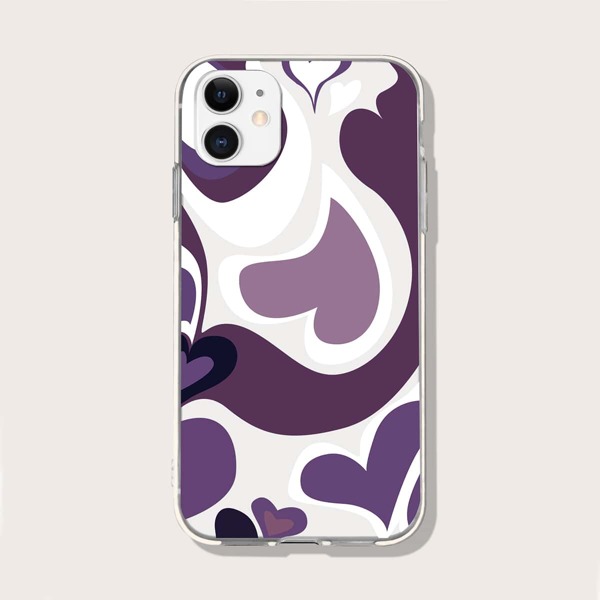 

Rotating Heart Phone Case, Purple