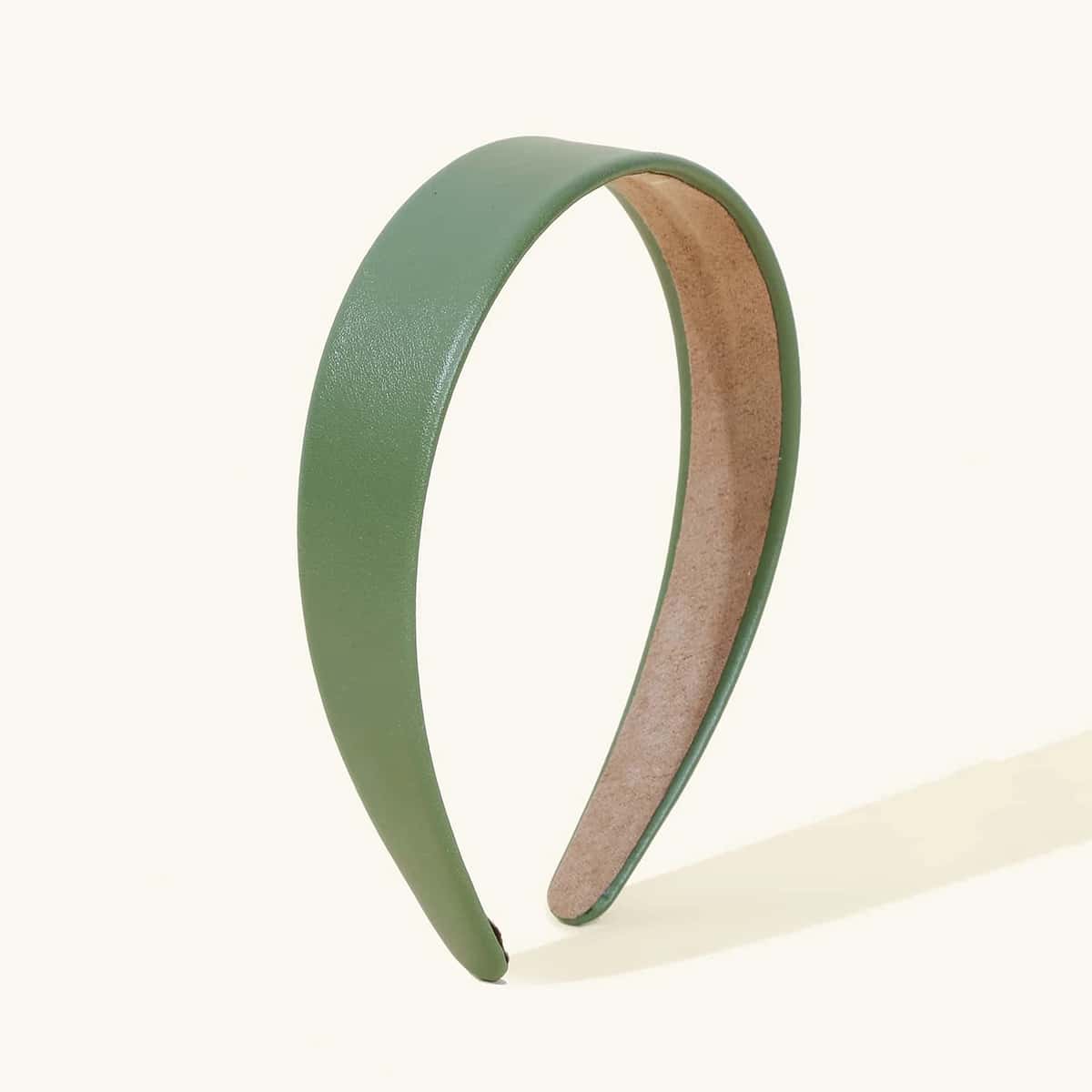 

1pc Simple Wide Headband, Green