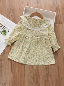 Đầm bé gái Nút Xù Tranh thêu Họa tiết hoa Boho - Nhiều màu - Xem 2