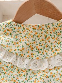 Đầm bé gái Nút Xù Tranh thêu Họa tiết hoa Boho - Nhiều màu - Xem 3