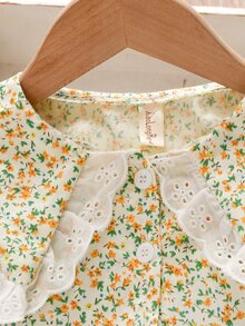 Đầm bé gái Nút Xù Tranh thêu Họa tiết hoa Boho - Nhiều màu - Xem 4