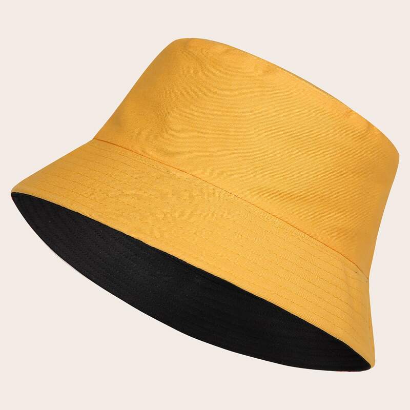 

Solid Reversible Bucket Hat, Yellow