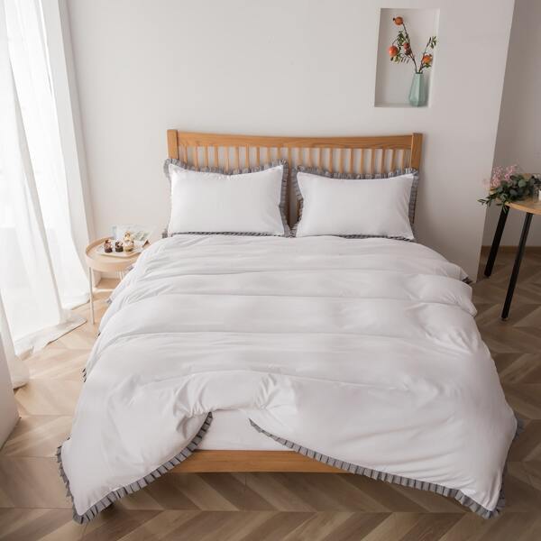 

Pleated Duvet Cover Sets Without Filler, White
