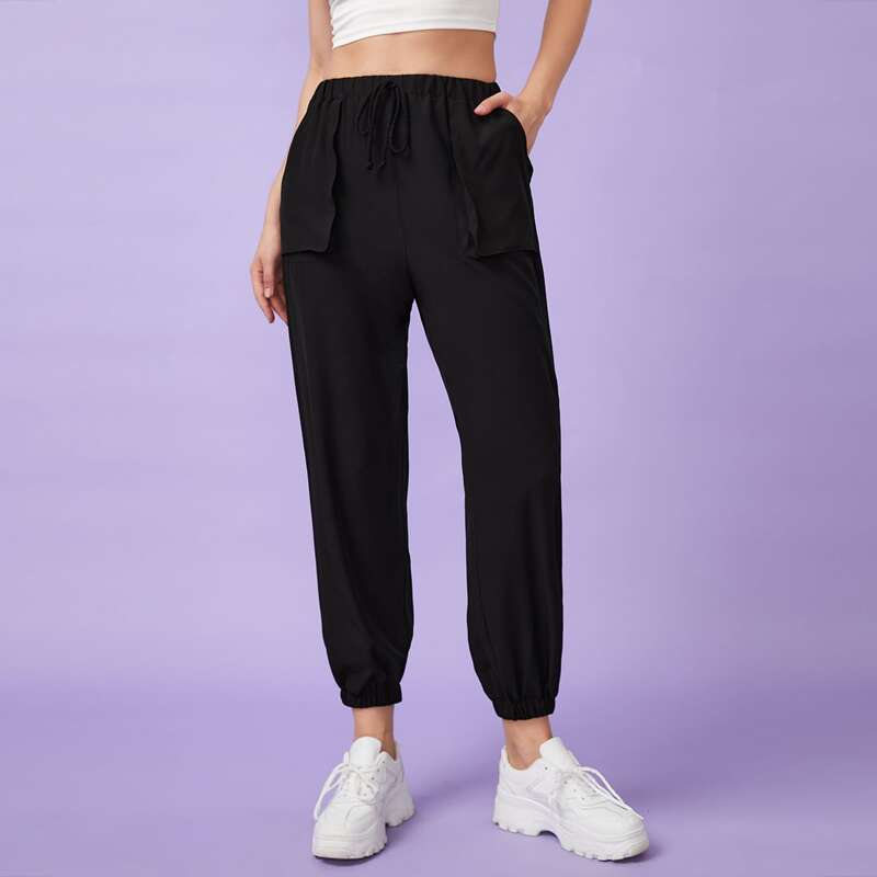 

Solid Knot Joggers, Black