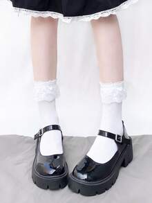 小女童蕾絲邊襪子