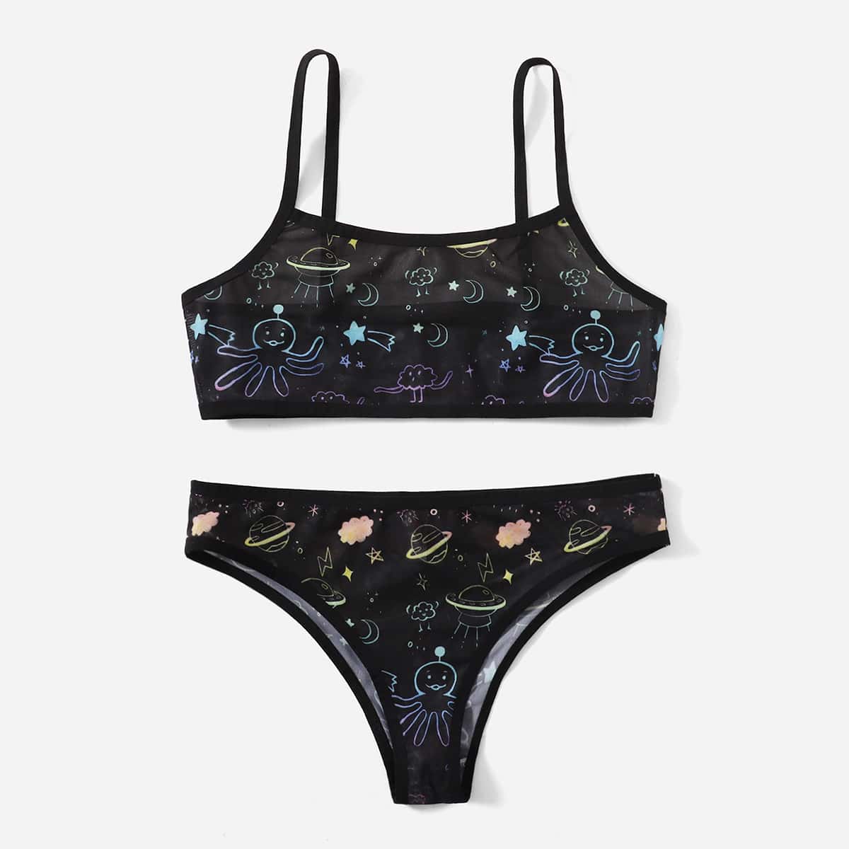 

Space Lingerie Set, Multicolor