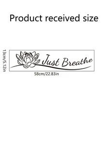 Slogan Graphic Wall Sticker - Black - View 3