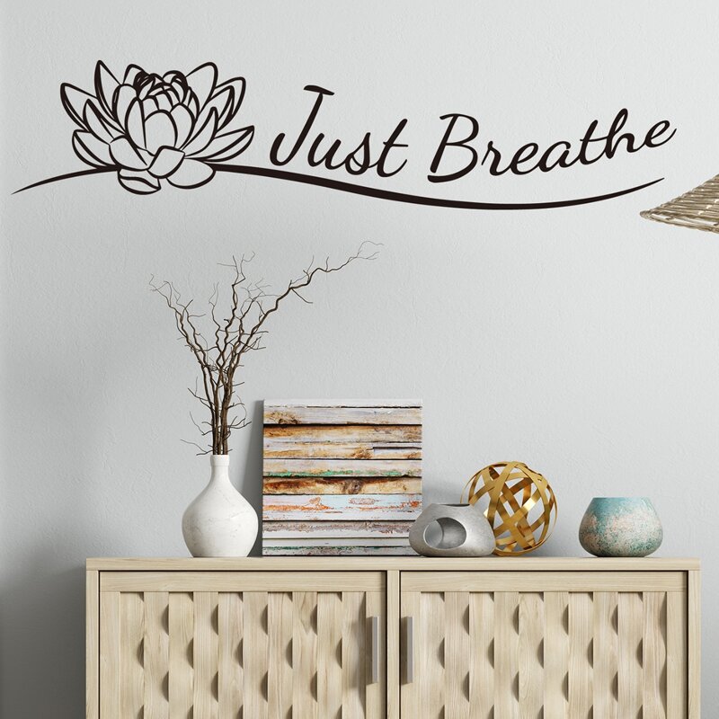 

Slogan Graphic Wall Sticker, Black