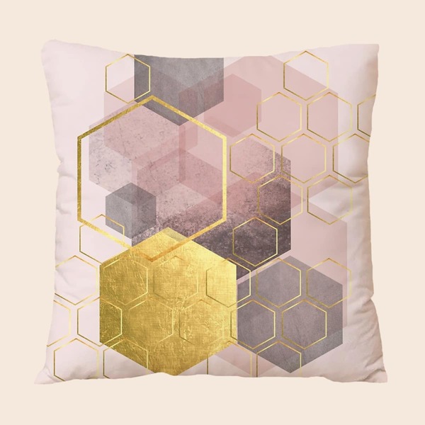 

Geometric Pattern Cushion Cover Without Filler, Multicolor