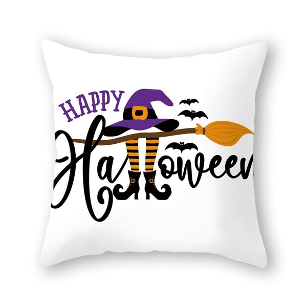 

Halloween Pattern Cushion Cover Without Filler, Multicolor