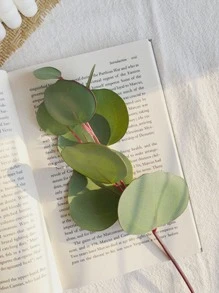 1入組人造桉樹葉 - 綠色 - 查看 7