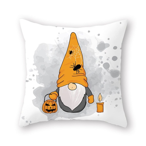 

Halloween Cartoon Graphic Cushion Cover Without Filler, Multicolor