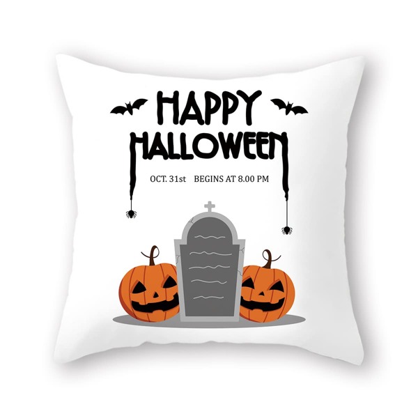 

Halloween Pattern Cushion Cover Without Filler, Multicolor